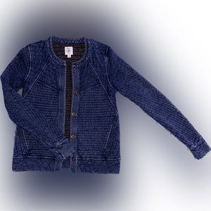 XS Blue Button Down Sweater